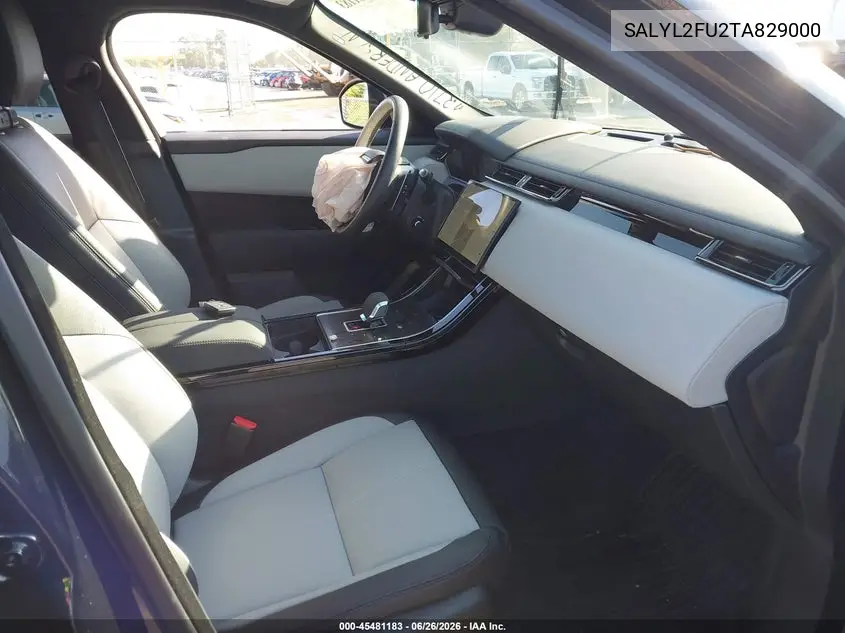 2026 Land Rover Range Rover Velar P400 Dynamic Se VIN: SALYL2FU2TA829000 Lot: 45481183