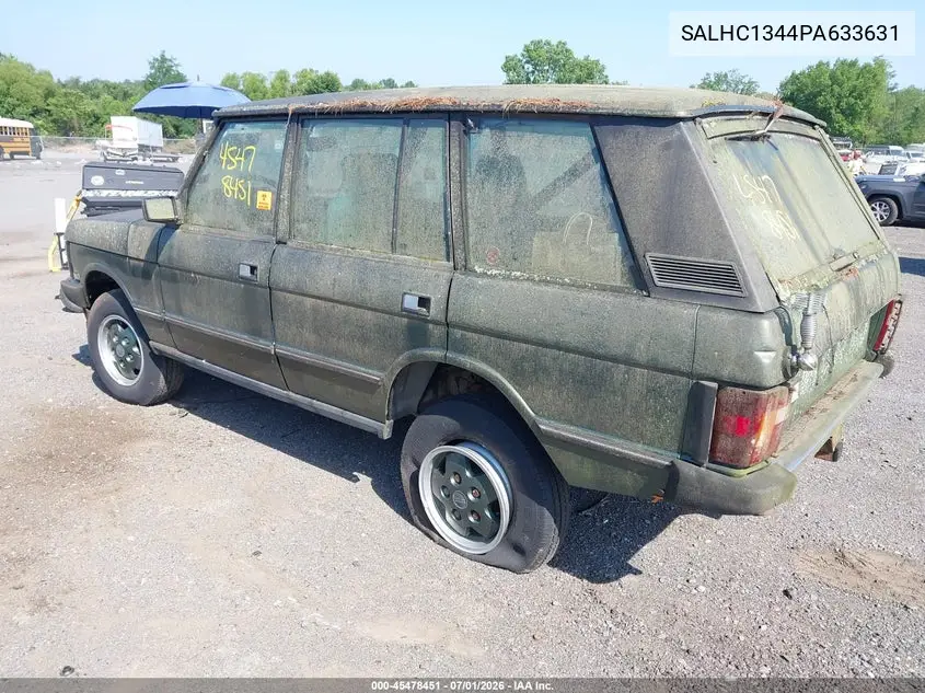 1993 Land Rover Range Rover Long Wheelbase VIN: SALHC1344PA633631 Lot: 45478451