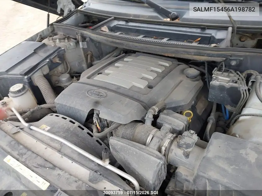 2006 Land Rover Range Rover Hse VIN: SALMF15456A198782 Lot: 30093759