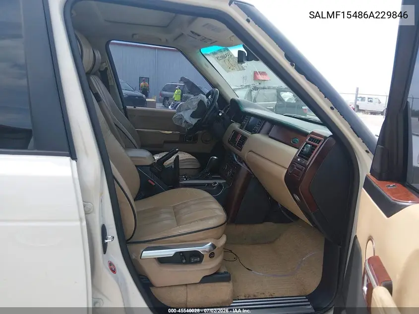 2006 Land Rover Range Rover Hse VIN: SALMF15486A229846 Lot: 45540028