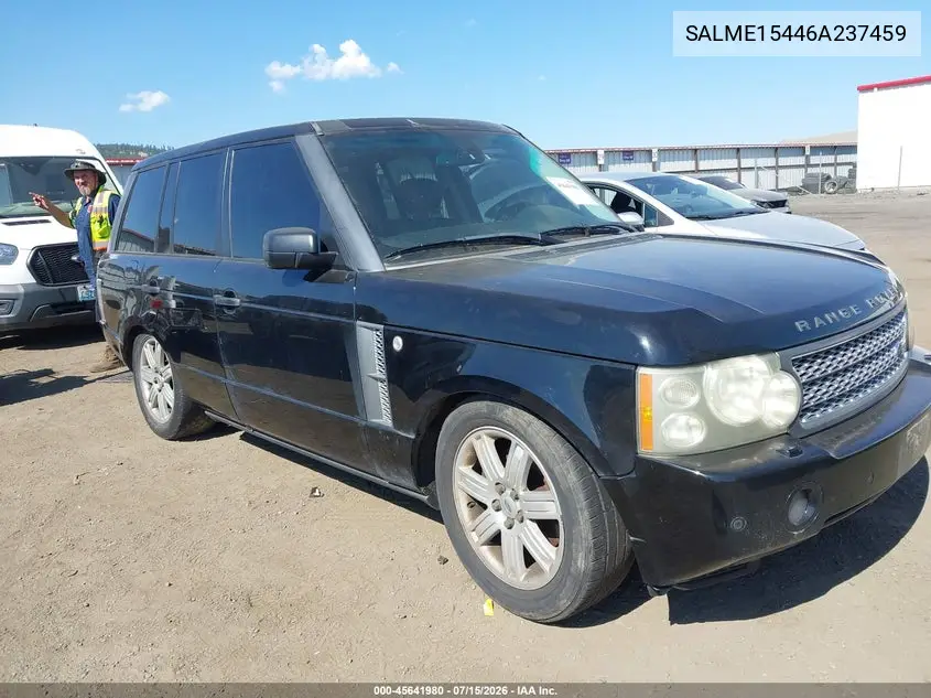 2006 Land Rover Range Rover Hse VIN: SALME15446A237459 Lot: 45641980