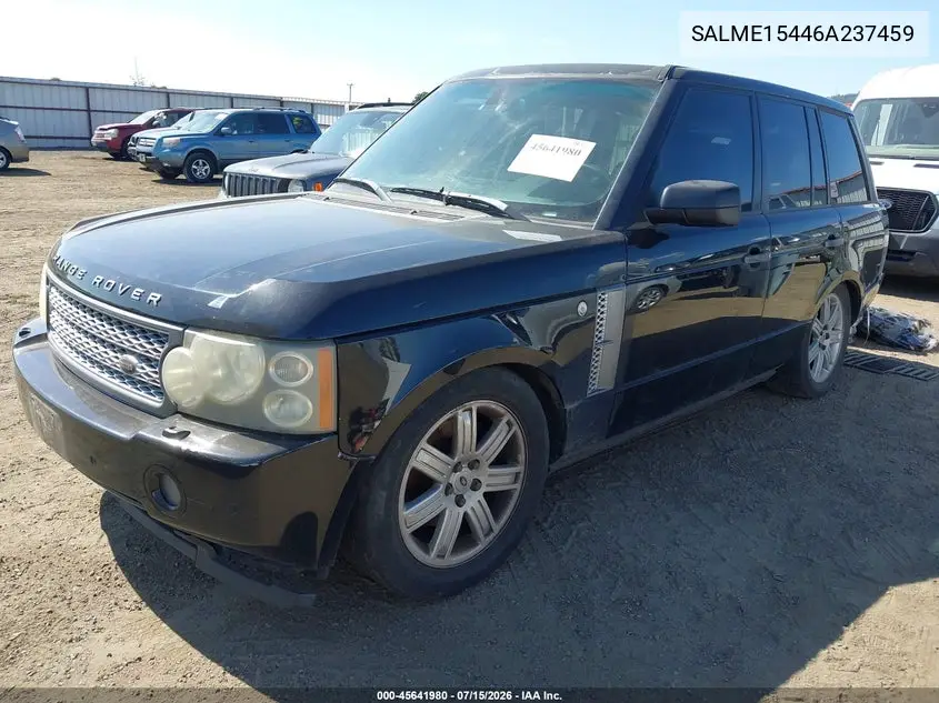 2006 Land Rover Range Rover Hse VIN: SALME15446A237459 Lot: 45641980