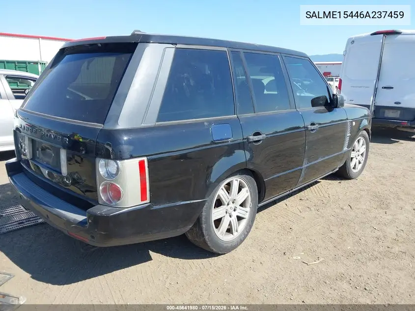 2006 Land Rover Range Rover Hse VIN: SALME15446A237459 Lot: 45641980