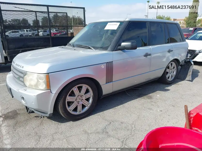 2006 Land Rover Range Rover Hse VIN: SALME15486A237691 Lot: 45666006