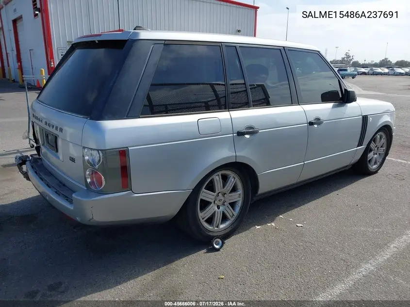 2006 Land Rover Range Rover Hse VIN: SALME15486A237691 Lot: 45666006