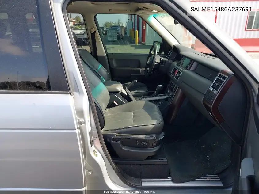 2006 Land Rover Range Rover Hse VIN: SALME15486A237691 Lot: 45666006
