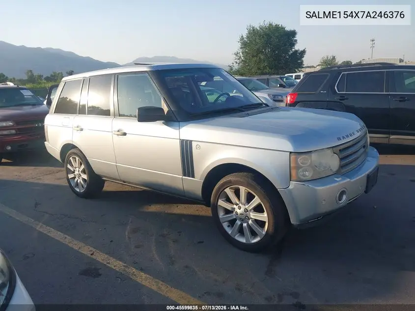 2007 Land Rover Range Rover Hse VIN: SALME154X7A246376 Lot: 45599835
