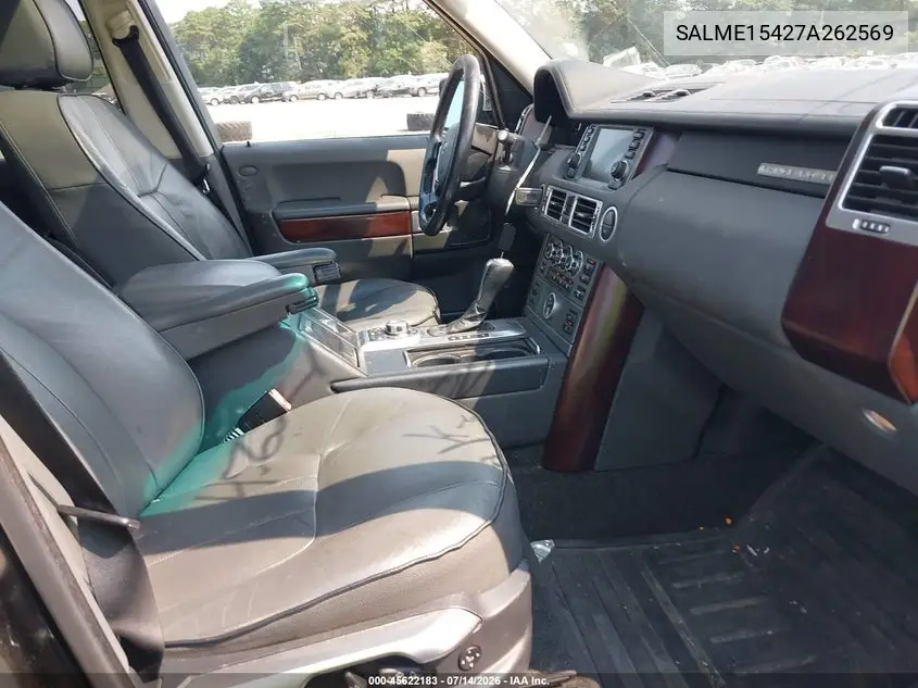 2007 Land Rover Range Rover Hse VIN: SALME15427A262569 Lot: 45622183