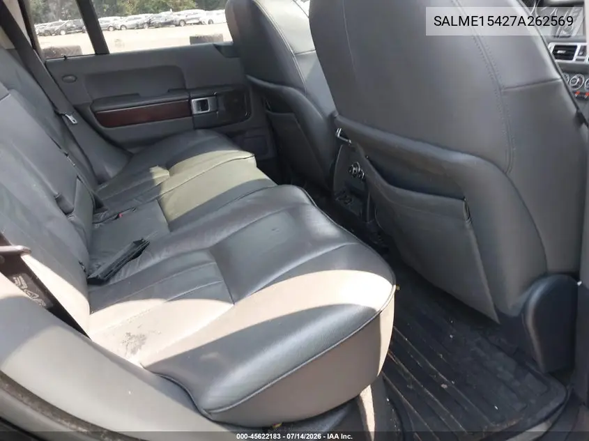 2007 Land Rover Range Rover Hse VIN: SALME15427A262569 Lot: 45622183