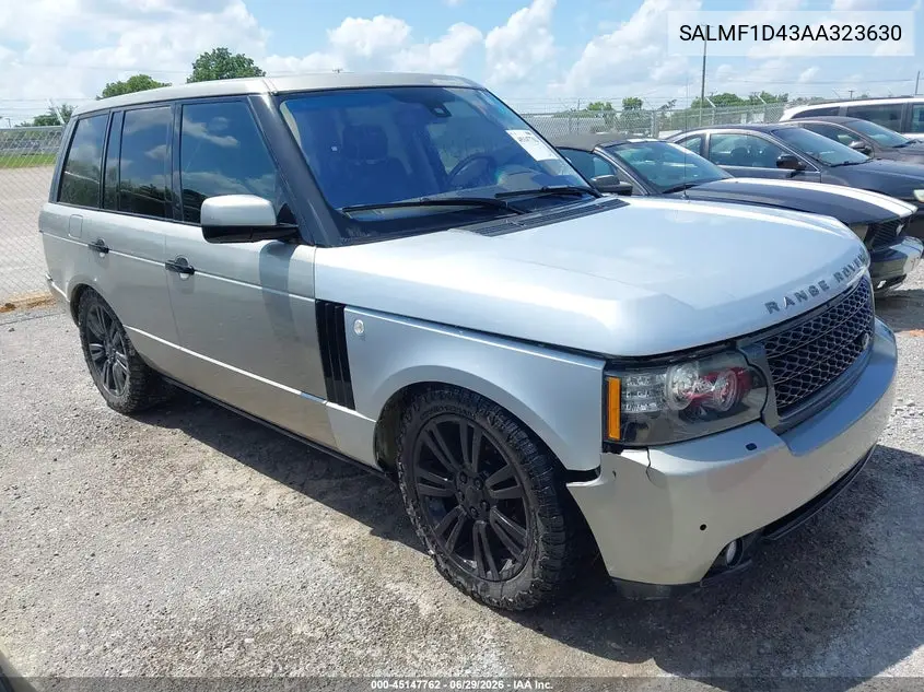 2010 Land Rover Range Rover Hse VIN: SALMF1D43AA323630 Lot: 45147762