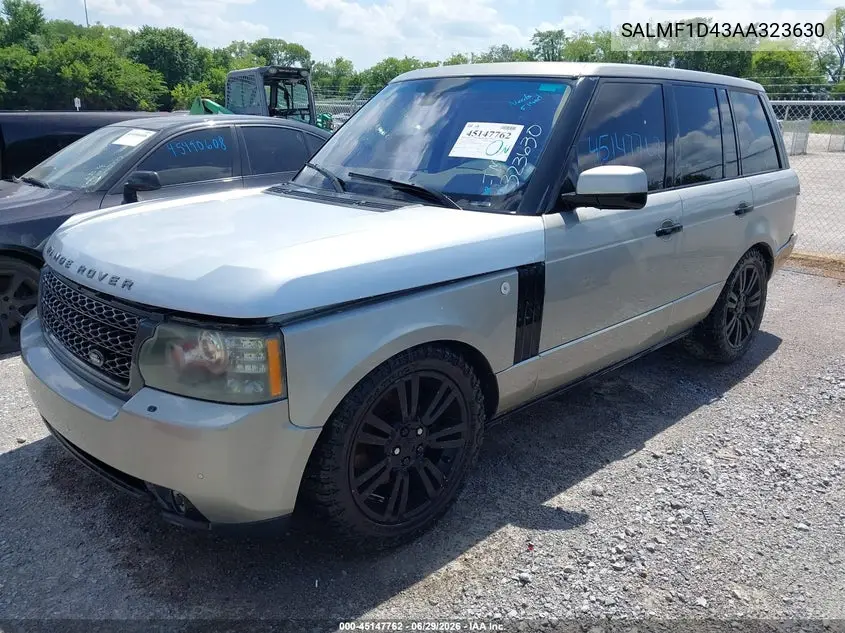2010 Land Rover Range Rover Hse VIN: SALMF1D43AA323630 Lot: 45147762