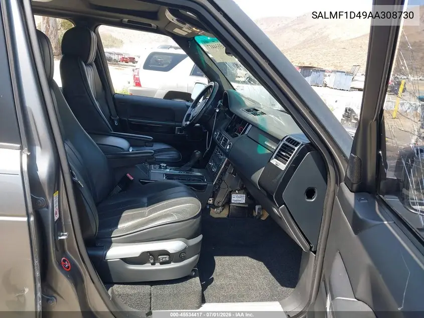 2010 Land Rover Range Rover Hse VIN: SALMF1D49AA308730 Lot: 45534417