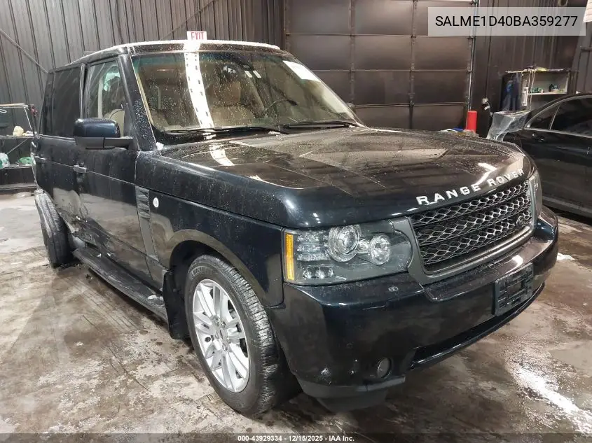 SALME1D40BA359277 2011 Land Rover Range Rover Hse