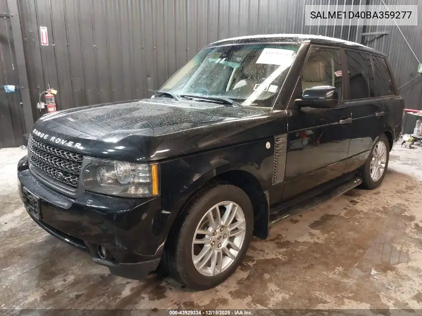 SALME1D40BA359277 2011 Land Rover Range Rover Hse