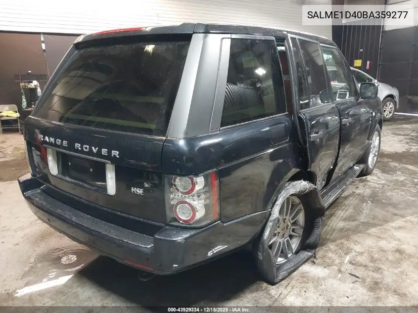 SALME1D40BA359277 2011 Land Rover Range Rover Hse