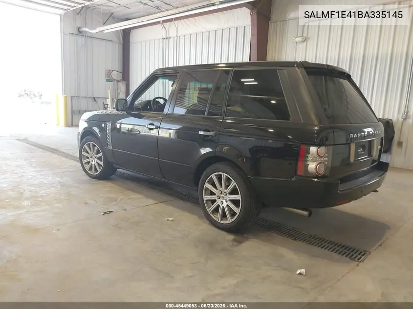 2011 Land Rover Range Rover Supercharged VIN: SALMF1E41BA335145 Lot: 45449053