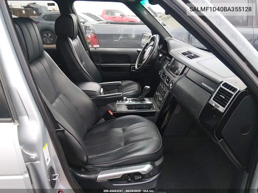 2011 Land Rover Range Rover Hse VIN: SALMF1D40BA355128 Lot: 45463257