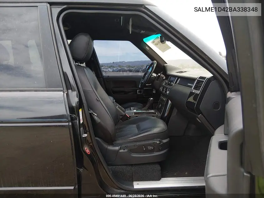 2011 Land Rover Range Rover Hse VIN: SALME1D42BA338348 Lot: 45491449
