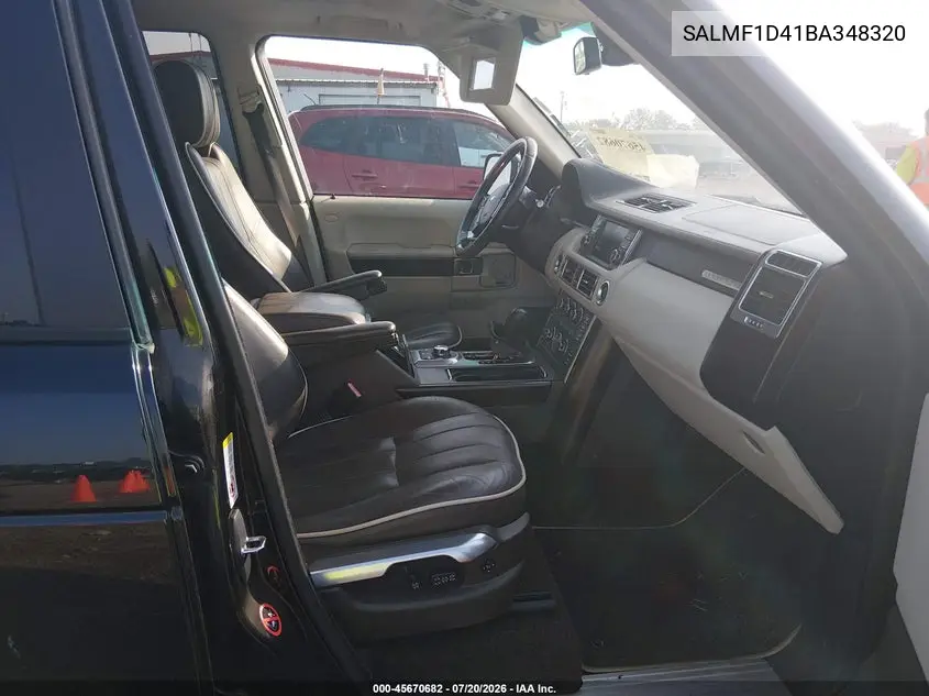 2011 Land Rover Range Rover Hse VIN: SALMF1D41BA348320 Lot: 45670682