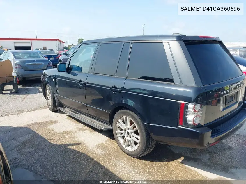2012 Land Rover Range Rover Hse VIN: SALME1D41CA360696 Lot: 45442211