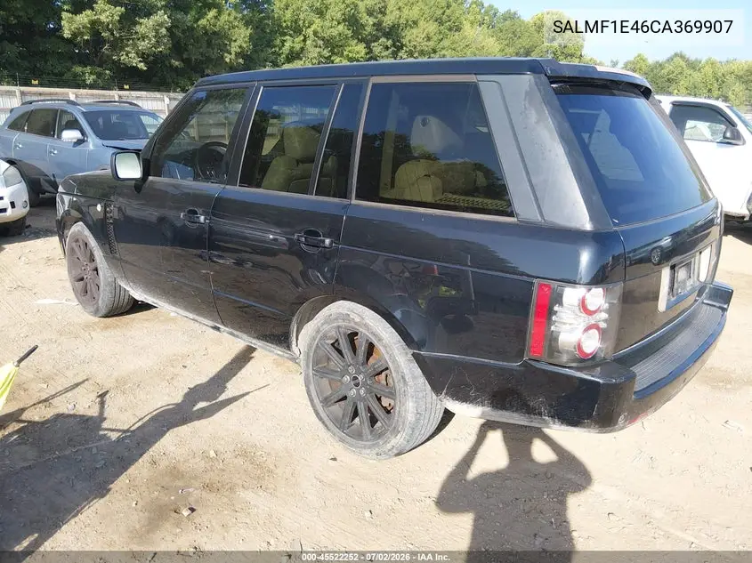 2012 Land Rover Range Rover Supercharged VIN: SALMF1E46CA369907 Lot: 45522252