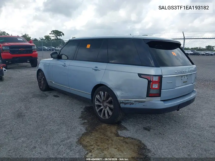 2014 Land Rover Range Rover 5.0L V8 Supercharged VIN: SALGS3TF1EA193182 Lot: 45488671