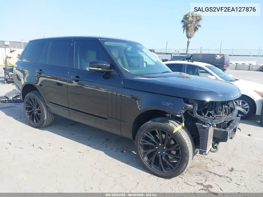 2014 Land Rover Range Rover 3.0L V6 Supercharged Hse VIN: SALGS2VF2EA127876 Lot: 45523365