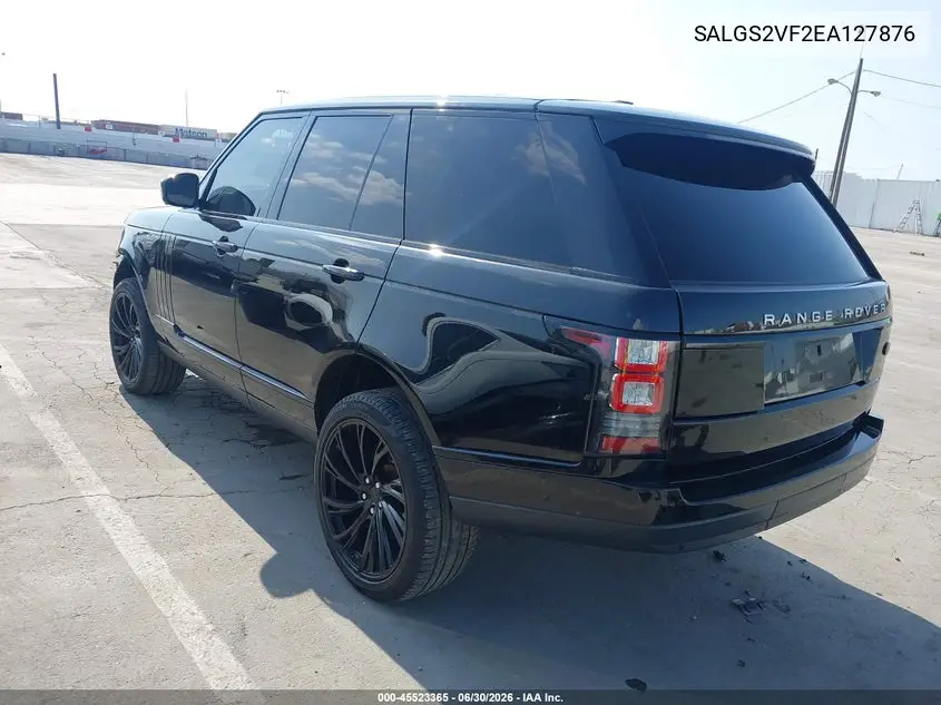 2014 Land Rover Range Rover 3.0L V6 Supercharged Hse VIN: SALGS2VF2EA127876 Lot: 45523365
