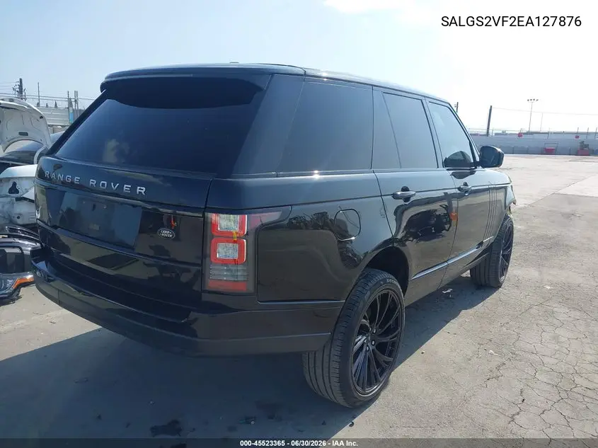 2014 Land Rover Range Rover 3.0L V6 Supercharged Hse VIN: SALGS2VF2EA127876 Lot: 45523365