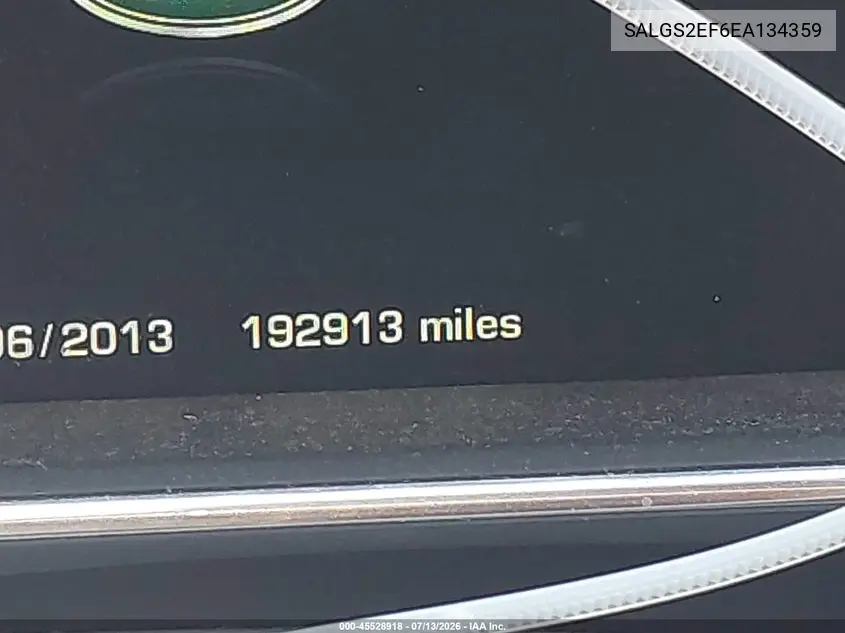 2014 Land Rover Range Rover 5.0L V8 Supercharged/5.0L V8 Supercharged Ebony Edition VIN: SALGS2EF6EA134359 Lot: 45528918