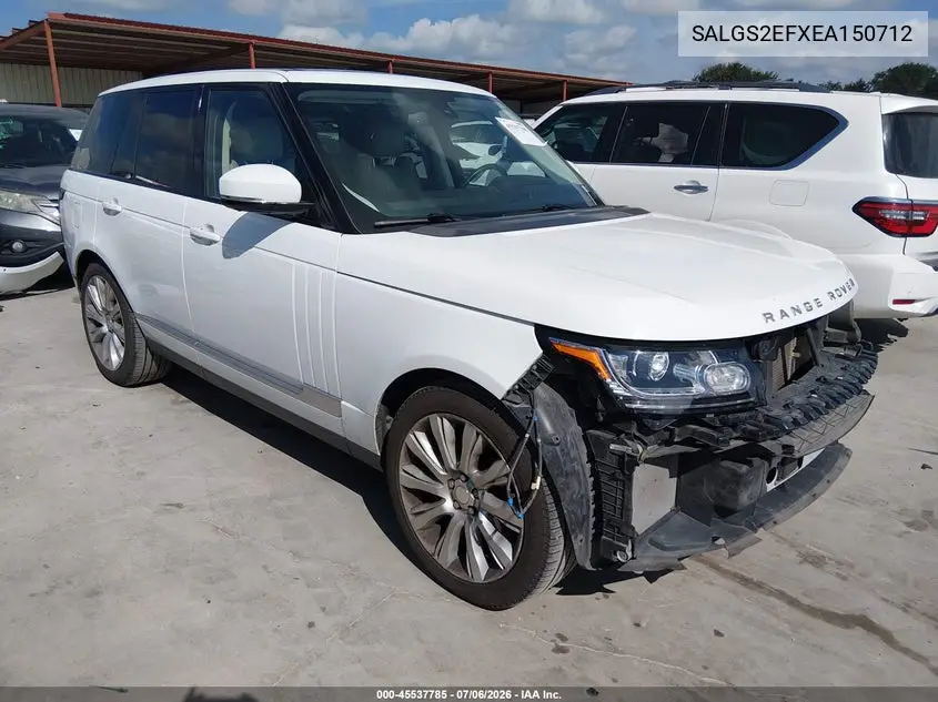 2014 Land Rover Range Rover 5.0L V8 Supercharged/5.0L V8 Supercharged Ebony Edition VIN: SALGS2EFXEA150712 Lot: 45537785