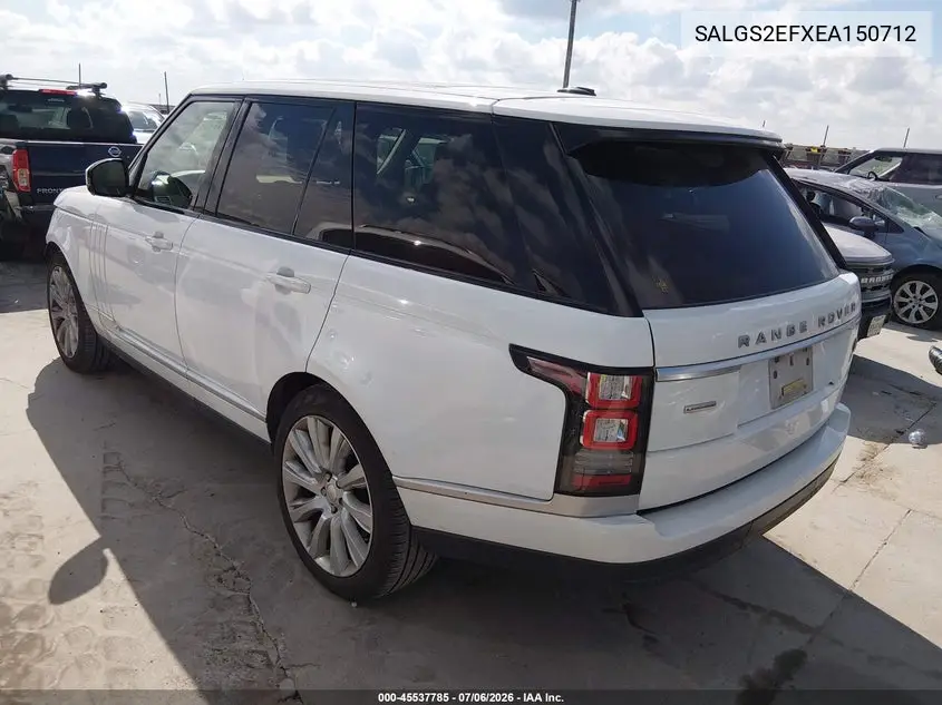 2014 Land Rover Range Rover 5.0L V8 Supercharged/5.0L V8 Supercharged Ebony Edition VIN: SALGS2EFXEA150712 Lot: 45537785