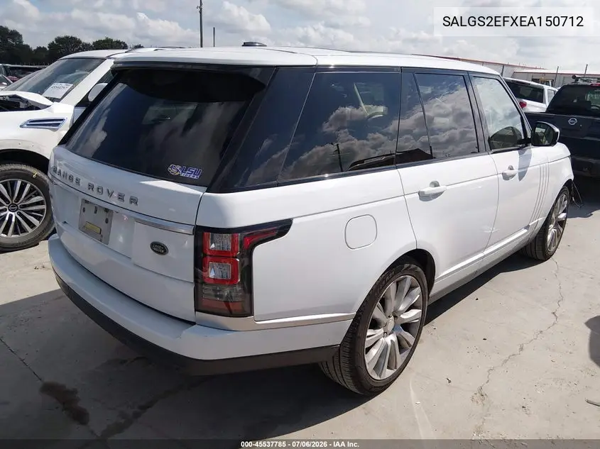 2014 Land Rover Range Rover 5.0L V8 Supercharged/5.0L V8 Supercharged Ebony Edition VIN: SALGS2EFXEA150712 Lot: 45537785