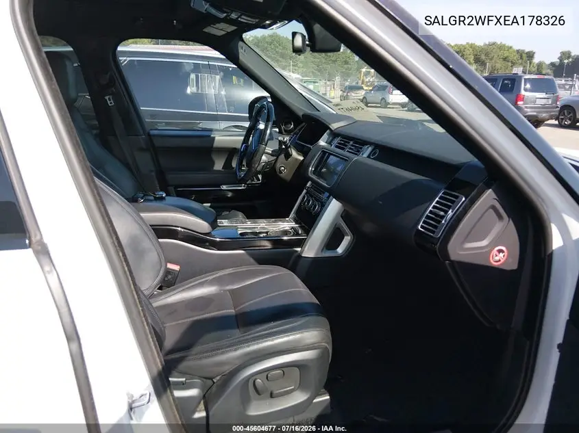 2014 Land Rover Range Rover 3.0L V6 Supercharged VIN: SALGR2WFXEA178326 Lot: 45604677