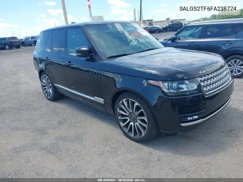 2015 Land Rover Range Rover 5.0L V8 Supercharged VIN: SALGS2TF6FA238774 Lot: 45404541