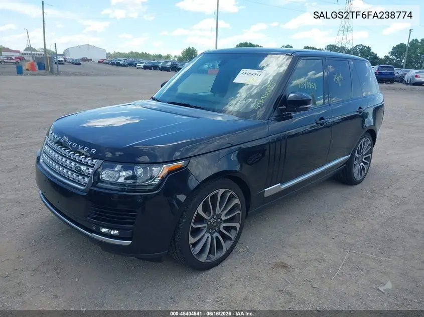 2015 Land Rover Range Rover 5.0L V8 Supercharged VIN: SALGS2TF6FA238774 Lot: 45404541