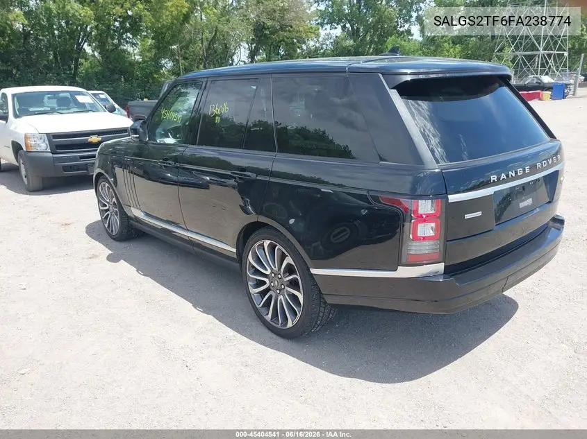 2015 Land Rover Range Rover 5.0L V8 Supercharged VIN: SALGS2TF6FA238774 Lot: 45404541