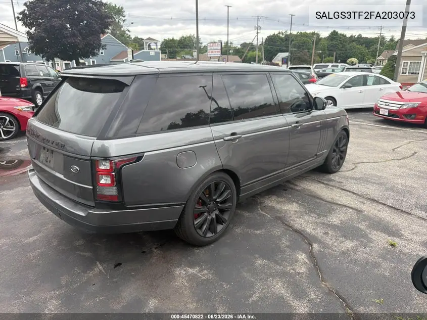 2015 Land Rover Range Rover 5.0L V8 Supercharged VIN: SALGS3TF2FA203073 Lot: 45470822