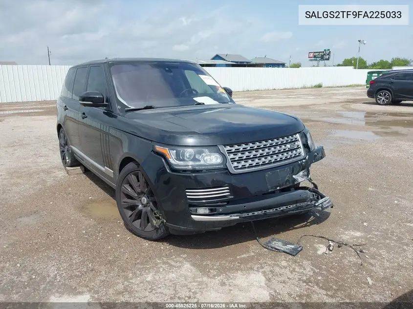 2015 Land Rover Range Rover 5.0L V8 Supercharged VIN: SALGS2TF9FA225033 Lot: 45525225