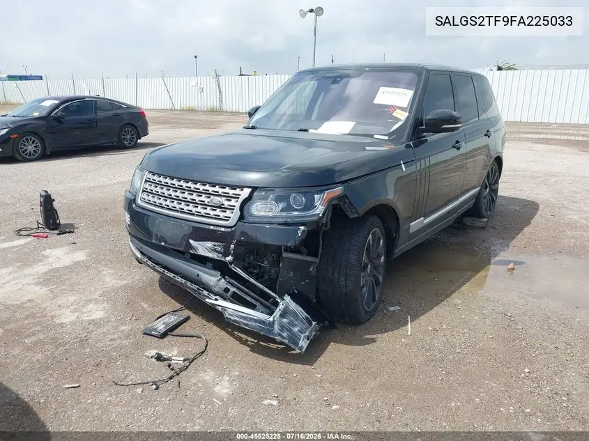 2015 Land Rover Range Rover 5.0L V8 Supercharged VIN: SALGS2TF9FA225033 Lot: 45525225