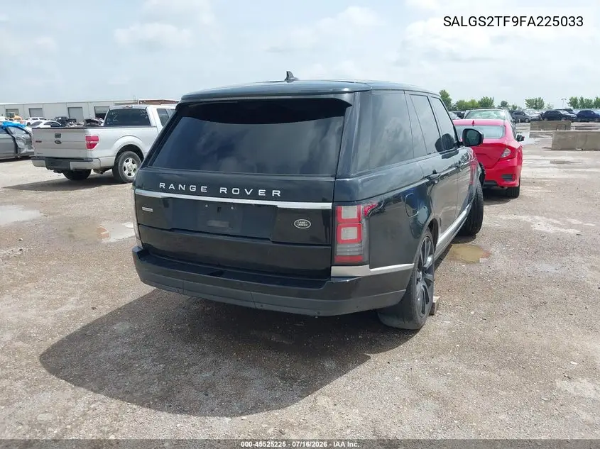 2015 Land Rover Range Rover 5.0L V8 Supercharged VIN: SALGS2TF9FA225033 Lot: 45525225