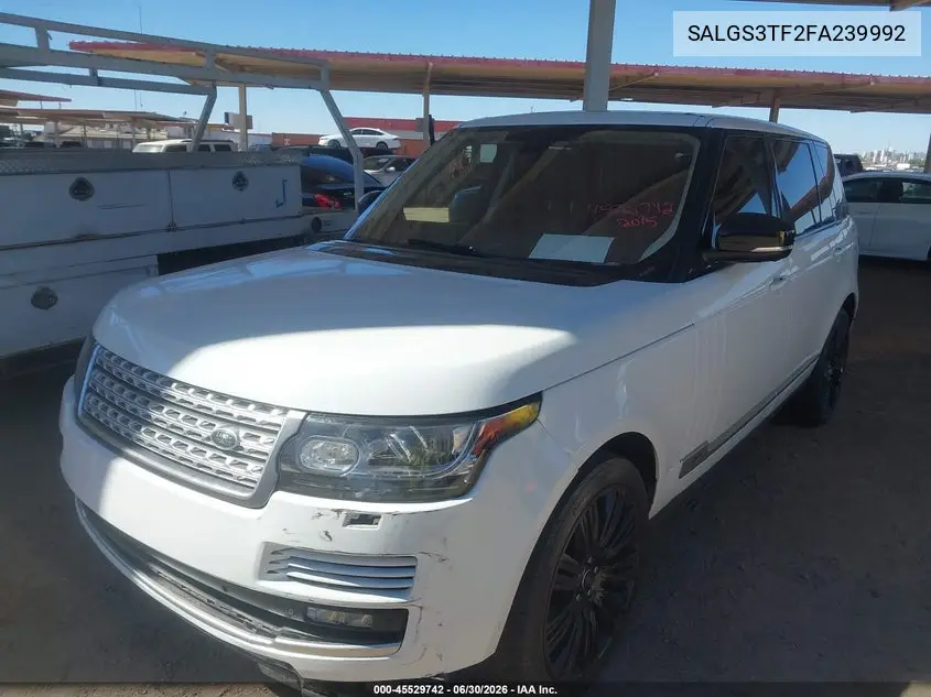 2015 Land Rover Range Rover 5.0L V8 Supercharged VIN: SALGS3TF2FA239992 Lot: 45529742