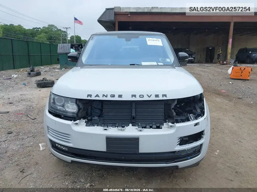 2016 Land Rover Range Rover 3.0L V6 Supercharged Hse VIN: SALGS2VF0GA257254 Lot: 45345476
