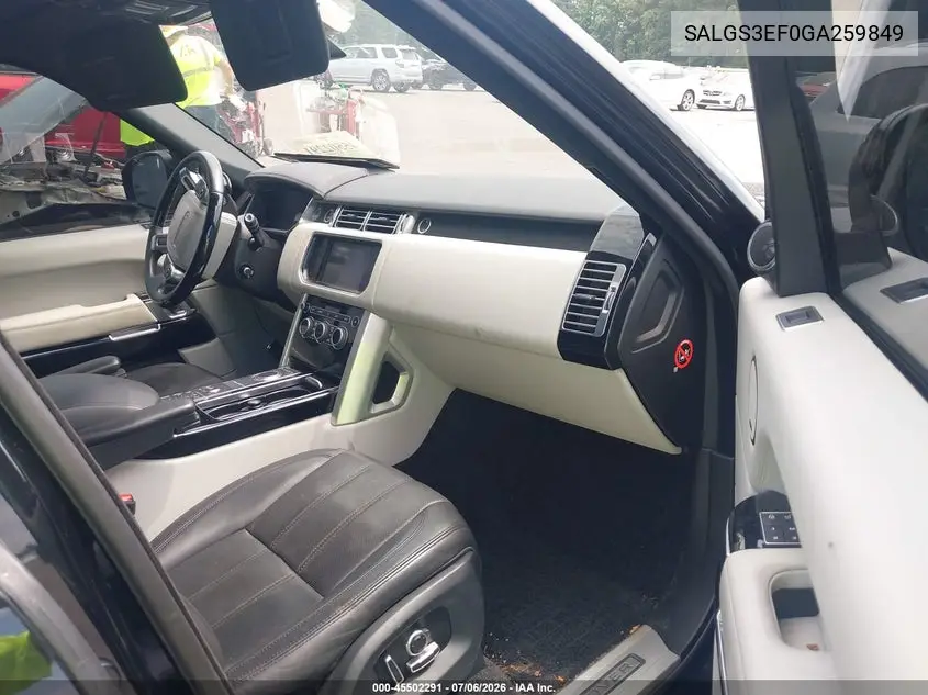 2016 Land Rover Range Rover 5.0L V8 Supercharged VIN: SALGS3EF0GA259849 Lot: 45502291