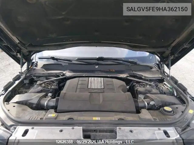 2017 Land Rover Range Rover 5.0L V8 Supercharged Autobiography VIN: SALGV5FE9HA362150 Lot: 12626388