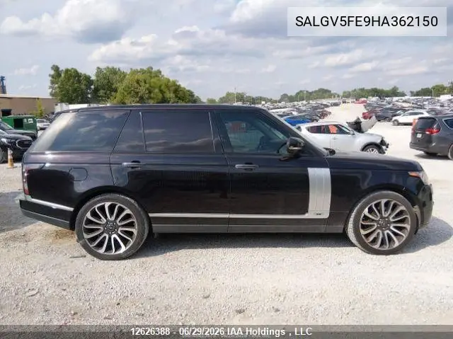 2017 Land Rover Range Rover 5.0L V8 Supercharged Autobiography VIN: SALGV5FE9HA362150 Lot: 12626388