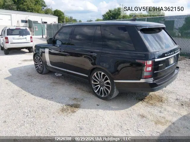 2017 Land Rover Range Rover 5.0L V8 Supercharged Autobiography VIN: SALGV5FE9HA362150 Lot: 12626388