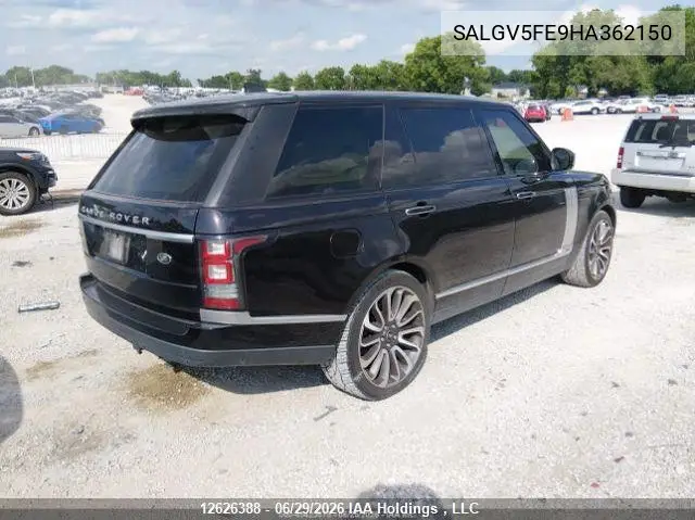 2017 Land Rover Range Rover 5.0L V8 Supercharged Autobiography VIN: SALGV5FE9HA362150 Lot: 12626388