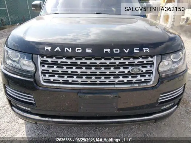 2017 Land Rover Range Rover 5.0L V8 Supercharged Autobiography VIN: SALGV5FE9HA362150 Lot: 12626388