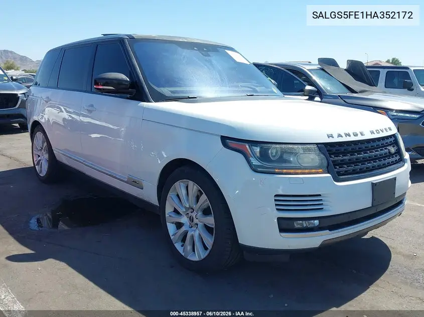 2017 Land Rover Range Rover 5.0L V8 Supercharged VIN: SALGS5FE1HA352172 Lot: 45338957